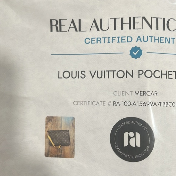 Louis Vuitton EUC Monogram Canvas Pochette Homme Crossbody with COA - Picture 2 of 8